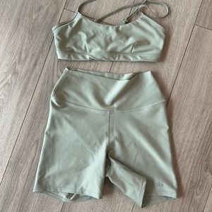 Light Green Alo short set